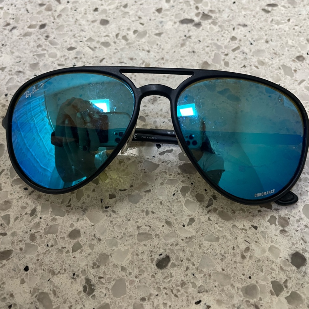 Blue Chrome Ray Bans